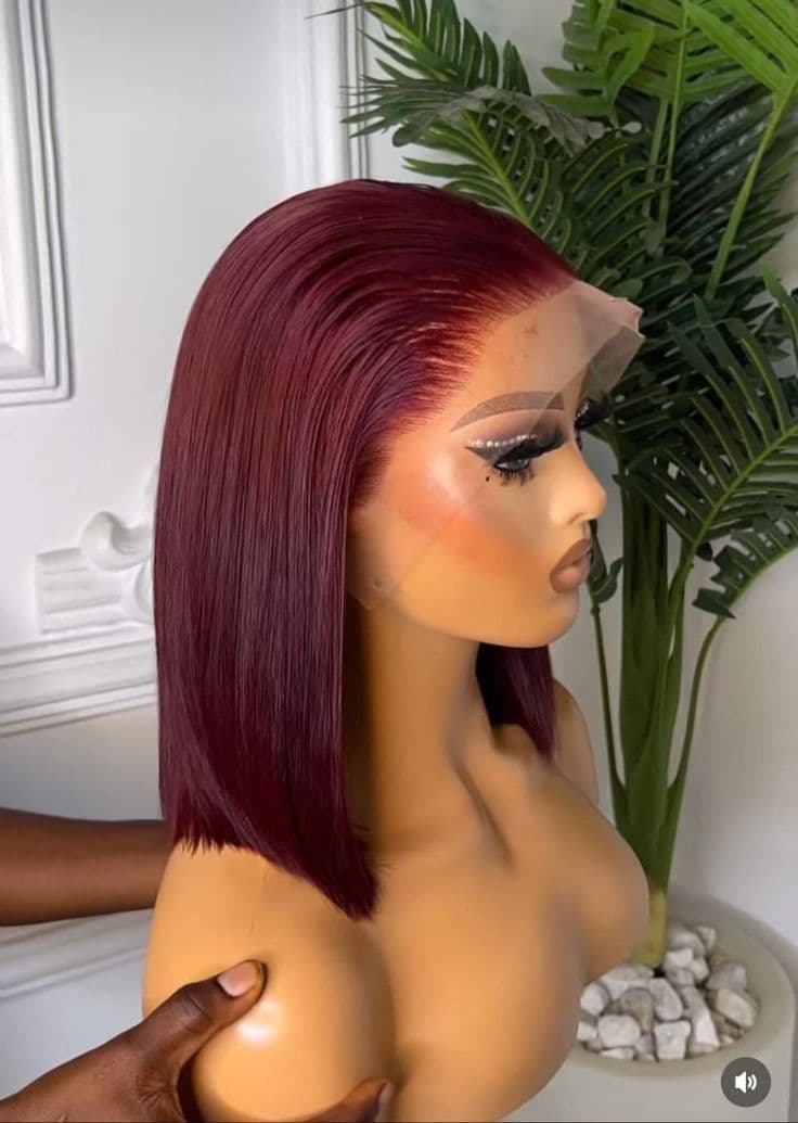 red frontal wig